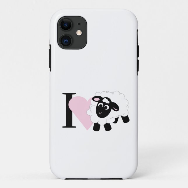 I love You Cute Cartoon Sheep Case-Mate iPhone Case (Back)