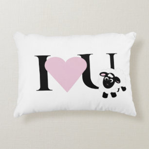I love You Cute Cartoon Sheep Decorative Cushion