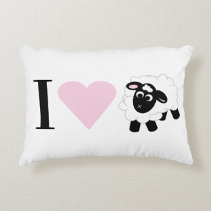 I love You Cute Cartoon Sheep Decorative Cushion