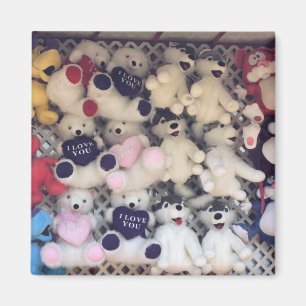 I Love You Cute Plush Bears Magnet