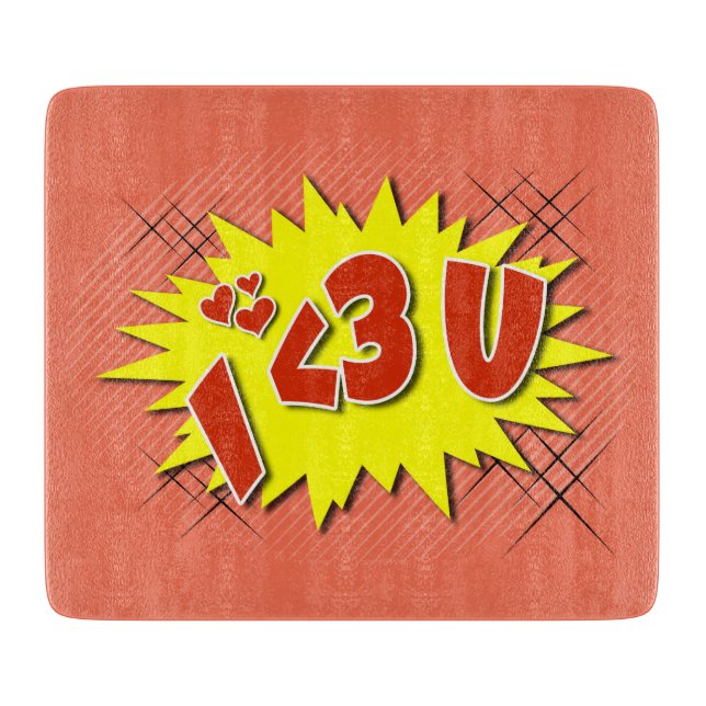 I love you cutting board (Front)