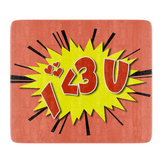 I love you cutting board (Front)