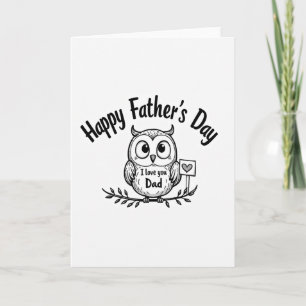I Love You Dad Bird Sketch Card