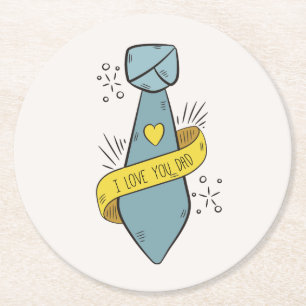 I Love You Dad Father's Day Coaster