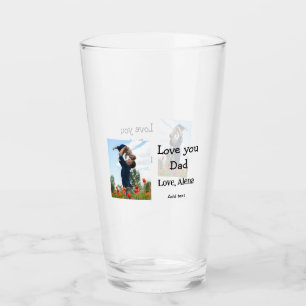 I love you dad father's day elegant add photo text glass
