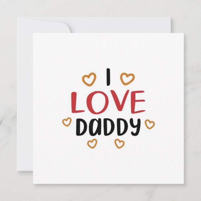 I love you dad greeting card |  happy fathers day  (Front)