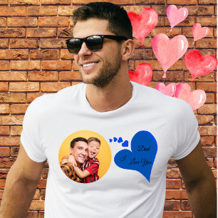 I love you Dad Valentines Fathers Gift Photo Tri-Blend Shirt