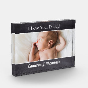 I love you Daddy Custom Photo father's day Block
