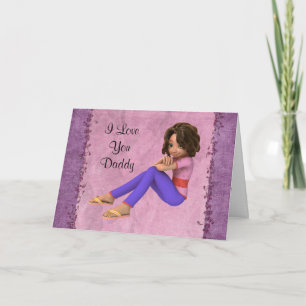 I love you Daddy Dad Birthday Father's Day Card