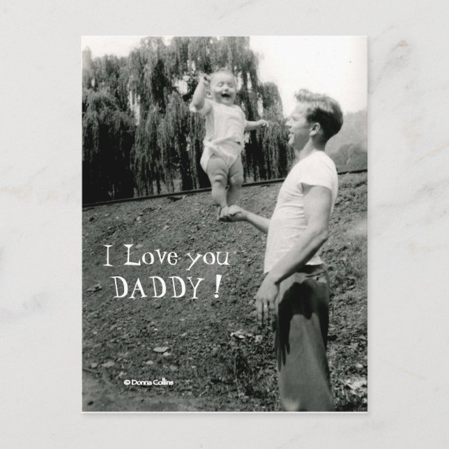 I love you Daddy Postcard (Front)