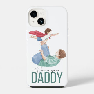 I Love You Daddy Superhero Father and Child Phone iPhone 14 Case
