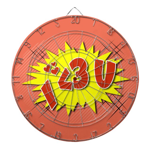 I love you dartboard (Front)