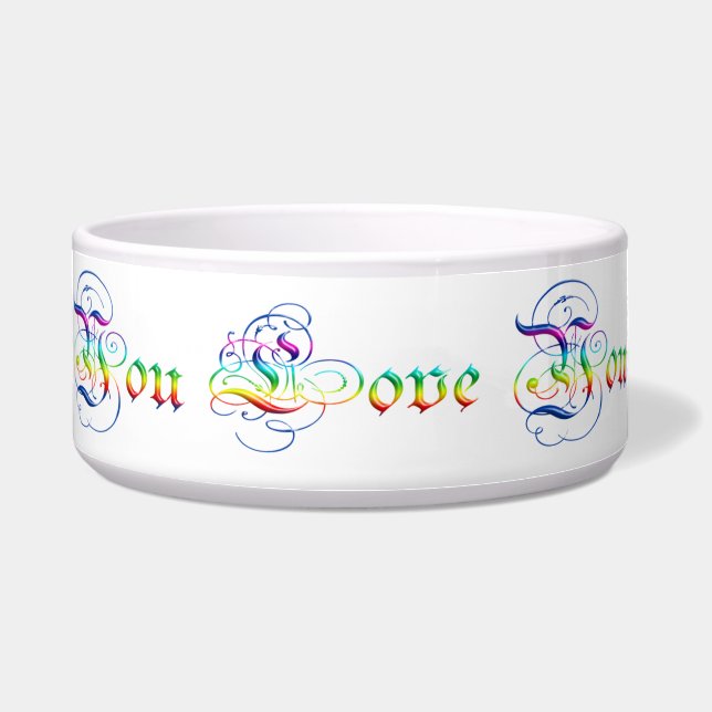 i love you. Decorative gradient text. (Front)