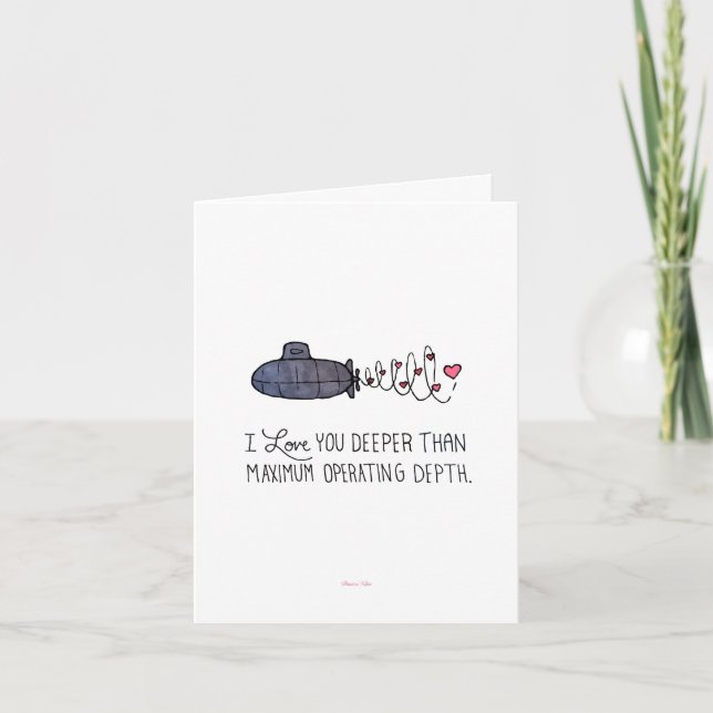 I Love You Deeper Than Maximum Operating Depth Not Card (Front)