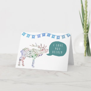 I Love You Deerly Holiday Card
