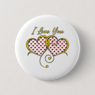I love You Design 6 Cm Round Badge