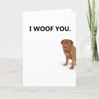 I love you dog greeting card