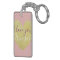 I love You Drive Safe Gold Heart Keychain