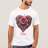🌹 I Love You – Elegant Rose Heart Design