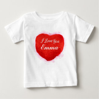 I Love You Emma Heart Baby T-Shirt