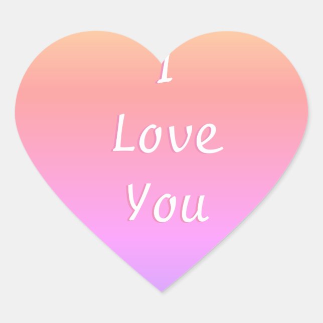 I Love You Emoji Heart Sticker (Front)