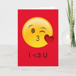 I Love you Emoji Valentine's Card