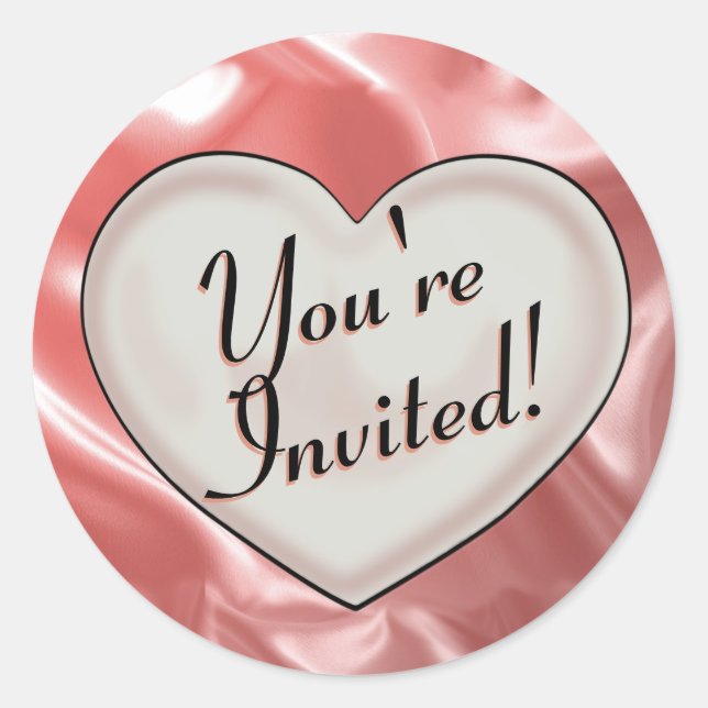 I Love You Engagement Party Shower Stickers (Front)