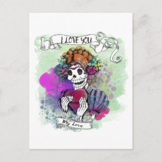 I love you even if I die - Te amo mi amor Canvas P Postcard
