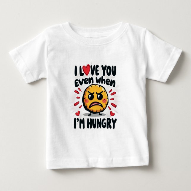 I love you even when I'm hungry Baby T-Shirt (Front)