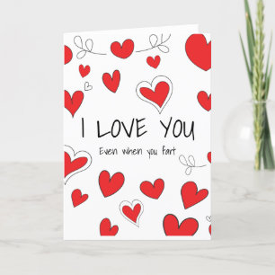 I Love You Even When You Fart Holiday Card