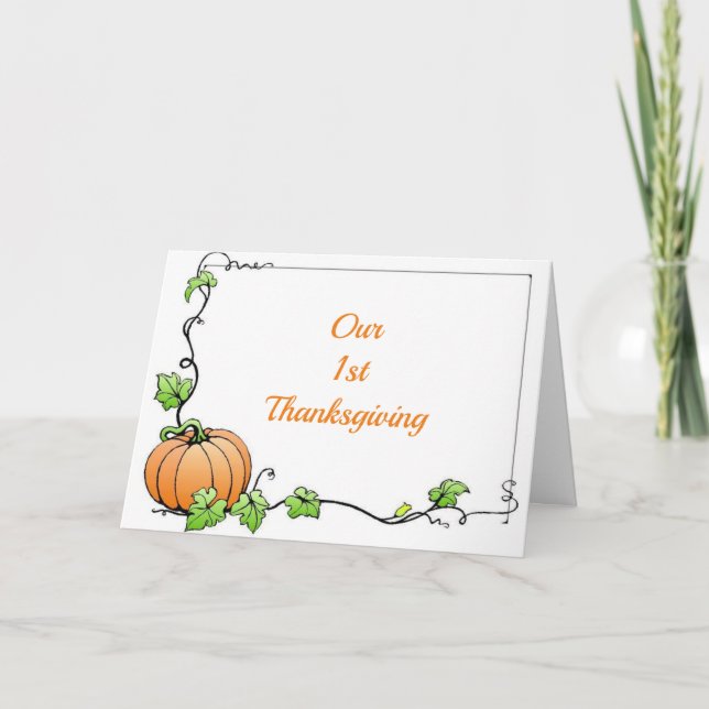 **I LOVE YOU EVERYDAY*** OUR 1st THANKSGIVING Holiday Card (Front)