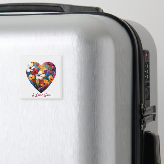 I Love You Flower Heart Magnet