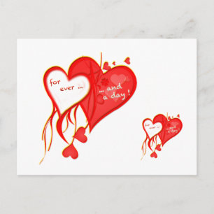 I LOVE YOU FOR EVER AND A DAY HEART POSTCARD