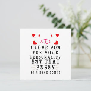 I Love You For Your Personality Funny Anniversary Holiday Card