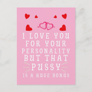 I Love You For Your Personality Holiday Postcard