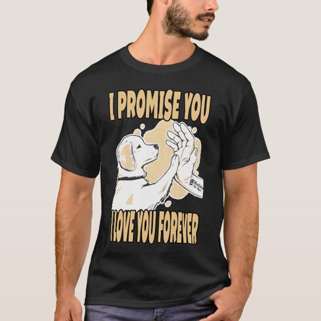 I Love You Forever Men Black T-Shirt (Front)