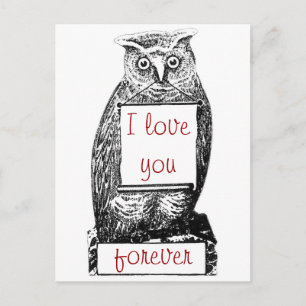 I love you, forever postcard