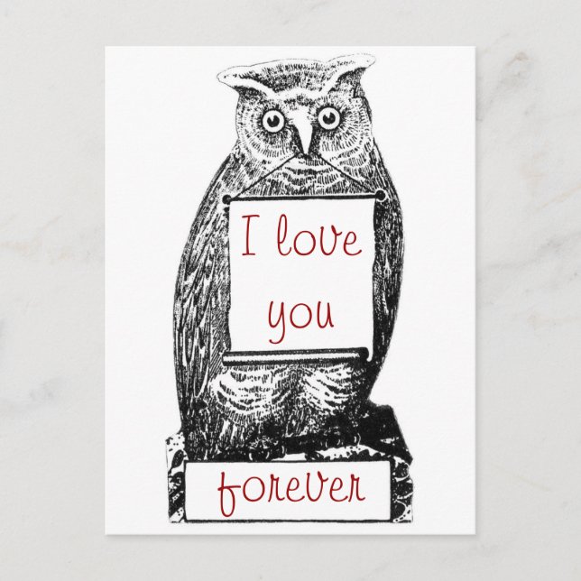 I love you, forever postcard (Front)