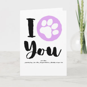 I love you From the Dog Card