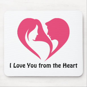 I Love You from the Heart Mouse Pad