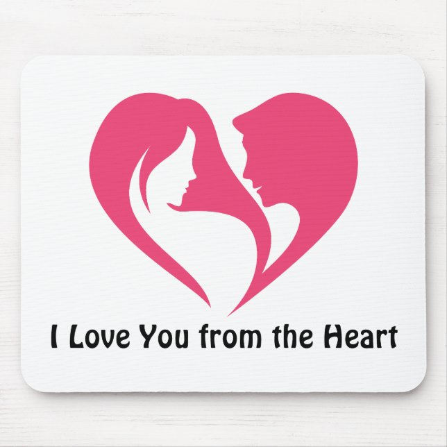 I Love You from the Heart Mouse Pad (Front)