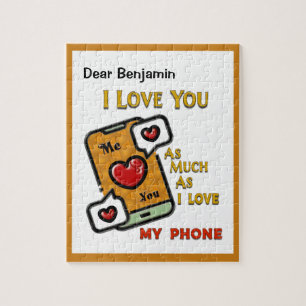 I Love You Funny Humour Phone Jigsaw Puzzle