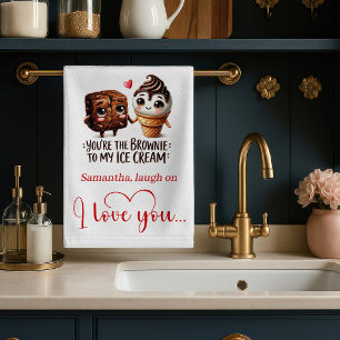 I Love You Gift Funny Food Valentine Towel