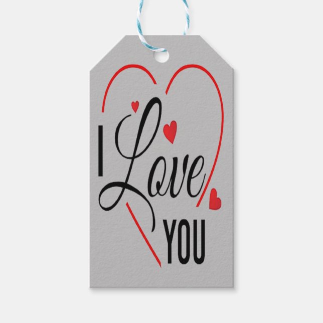 i love you,gift gift tags (Front)
