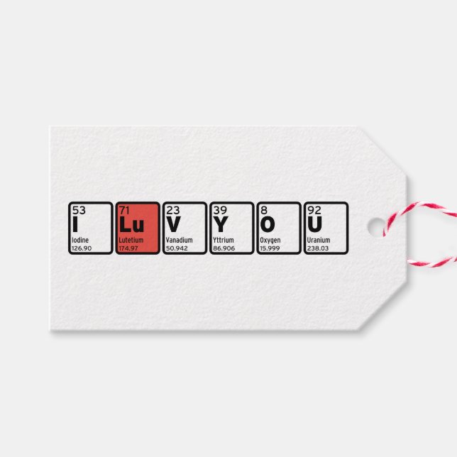 I Love You  Gift Tags (Front (Horizontal))
