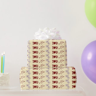 I Love You Gift Wrapping Paper