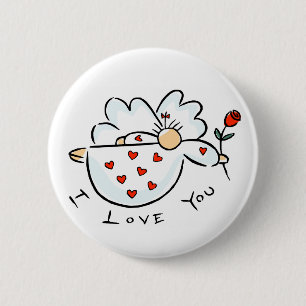 I Love You Giftware 6 Cm Round Badge