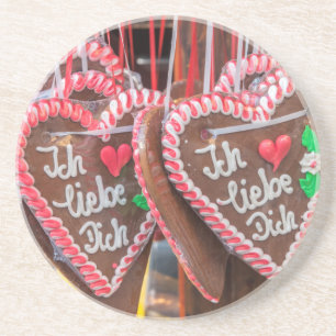 I Love You Gingerbread Hearts At The Holiday Coaster