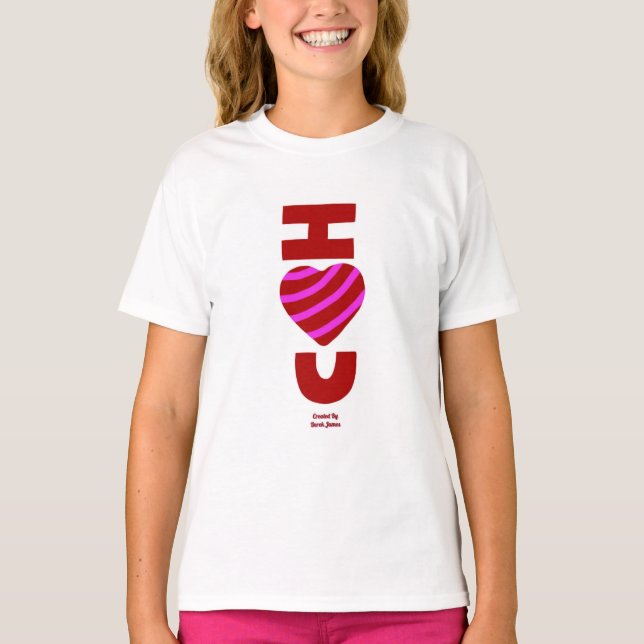 I Love You Girls White Basic T Shirt (Front)