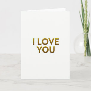 I Love You Gold Letter Card